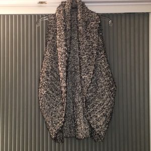 Black and White furry vest